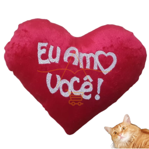 Pelucia de Coração Eu Amo Voce P