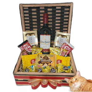 Cesta De Chocolates Vinho Premium Presente