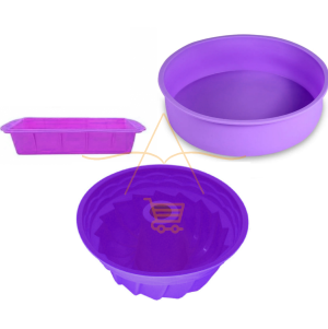 Kit Forma de Silicone Para Bolo, Pão e Pudim